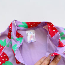 Load image into Gallery viewer, Wavetribe Swim Suit  Purple/ Red Strawberries (3y)
