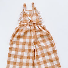 Load image into Gallery viewer, Búho. Muslin Cotton Gingham Overalls (4y)
