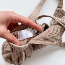 Load image into Gallery viewer, Marlee + Jo Muslin Romper Latte (6-12m)
