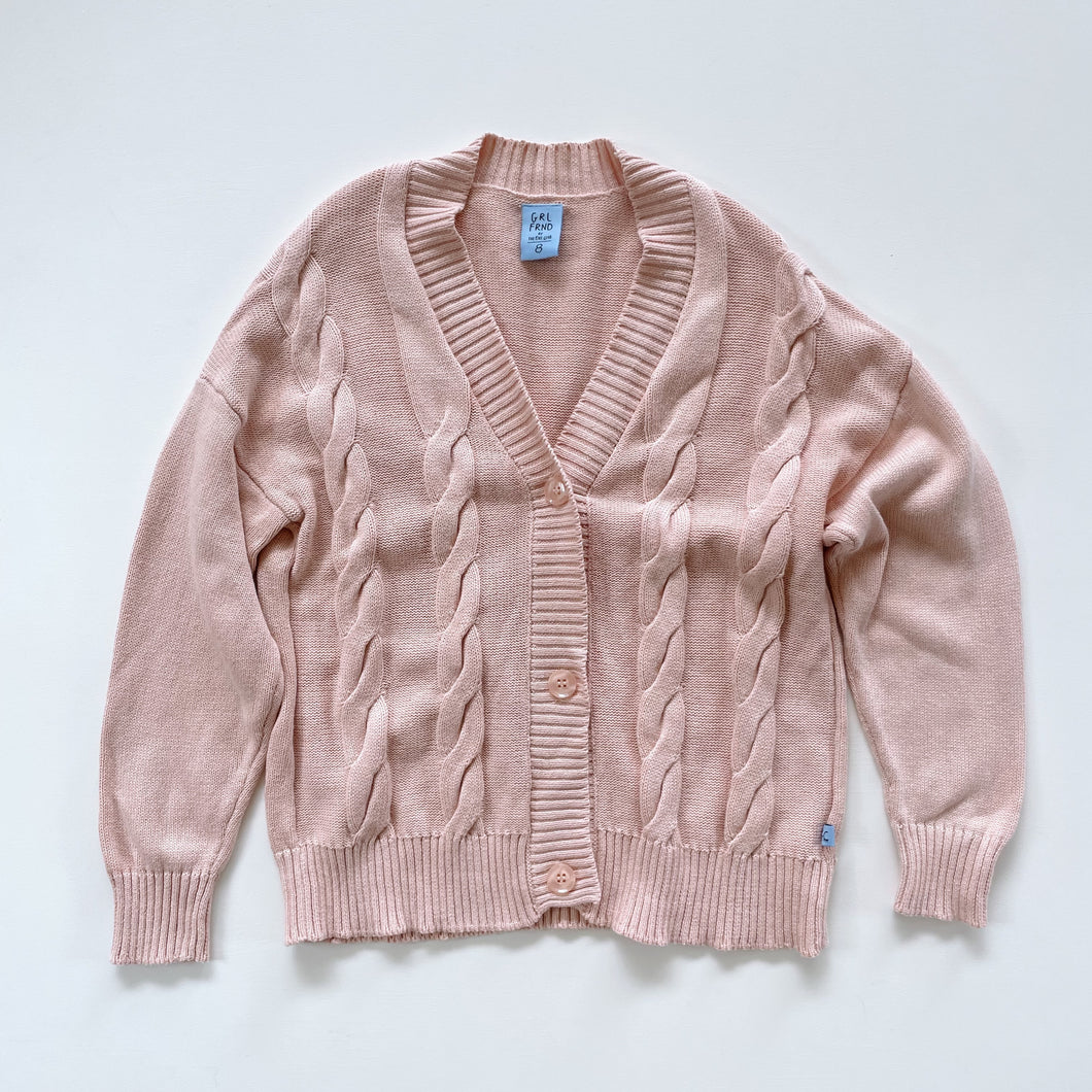 GRLFRND by The Girl Club Organic Cotton Cardigan Blush (8y)