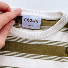 Load image into Gallery viewer, Grown Organic Cotton Lightweight Knit Dress Green Stripes (5y)
