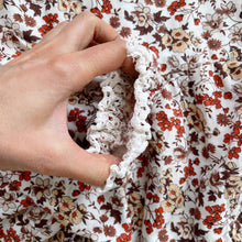 Load image into Gallery viewer, Handmade Brown/Orange Floral Tiered Dress L/S (5y)

