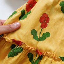 Load image into Gallery viewer, Mini Rodini Organic Cotton Dress Bright Yellow Floral (1-2y)
