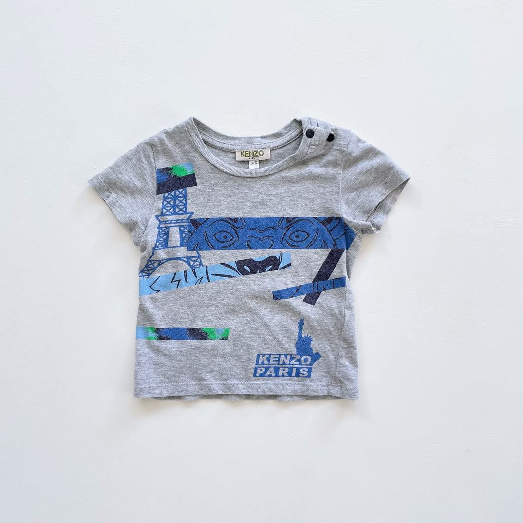 KENZO T-Shirt Grey/ Blue (6-12m)