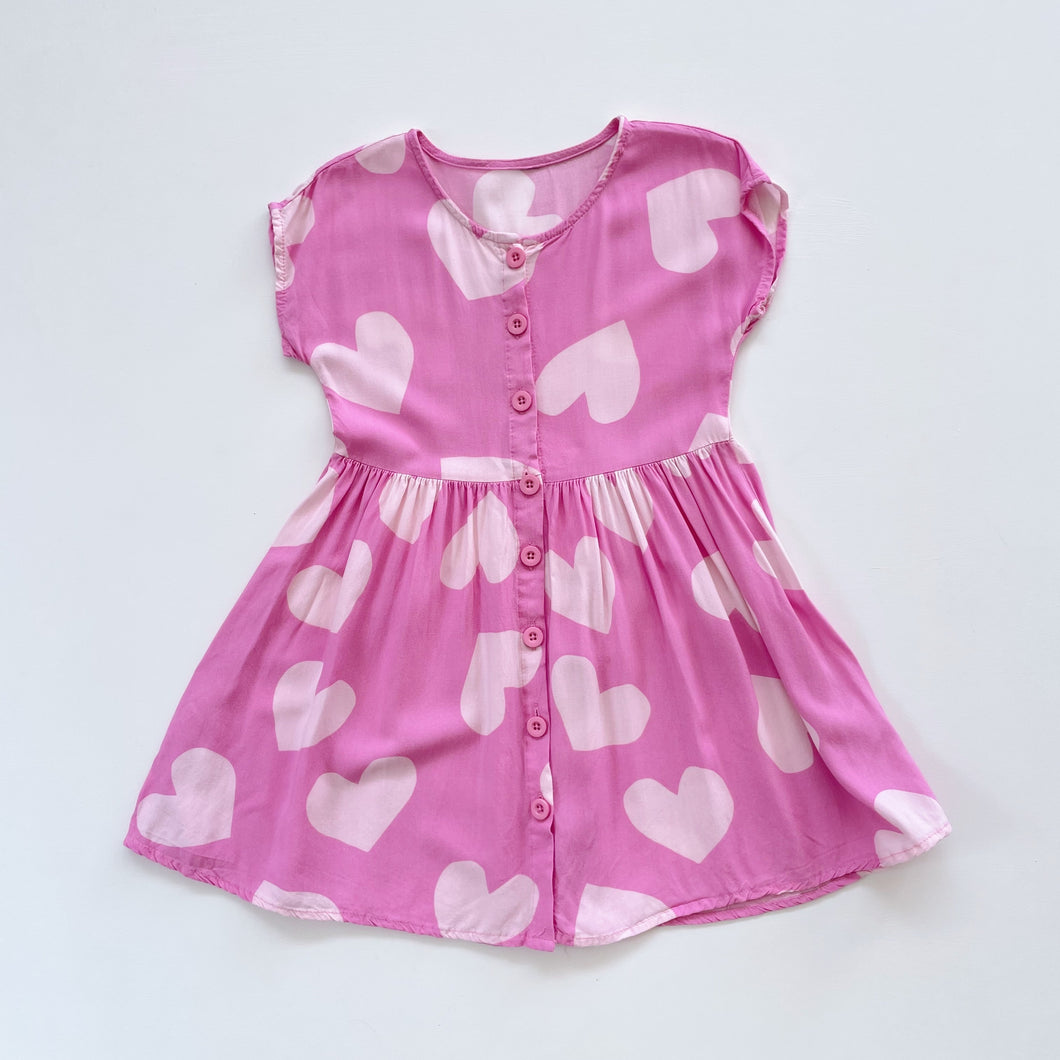 Pink Hearts Dress / Top (5-6y)