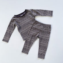 Load image into Gallery viewer, Jamie Kay Organic PJS Grey Nordic Pattern (6-12m)
