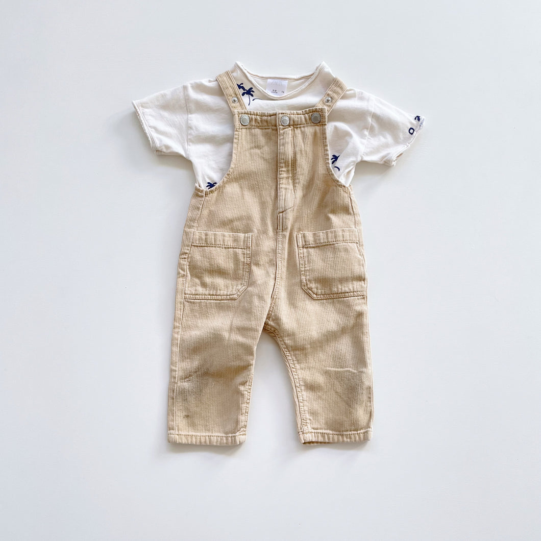 Zara T-Shirt + Overalls Bundle (6-9m)