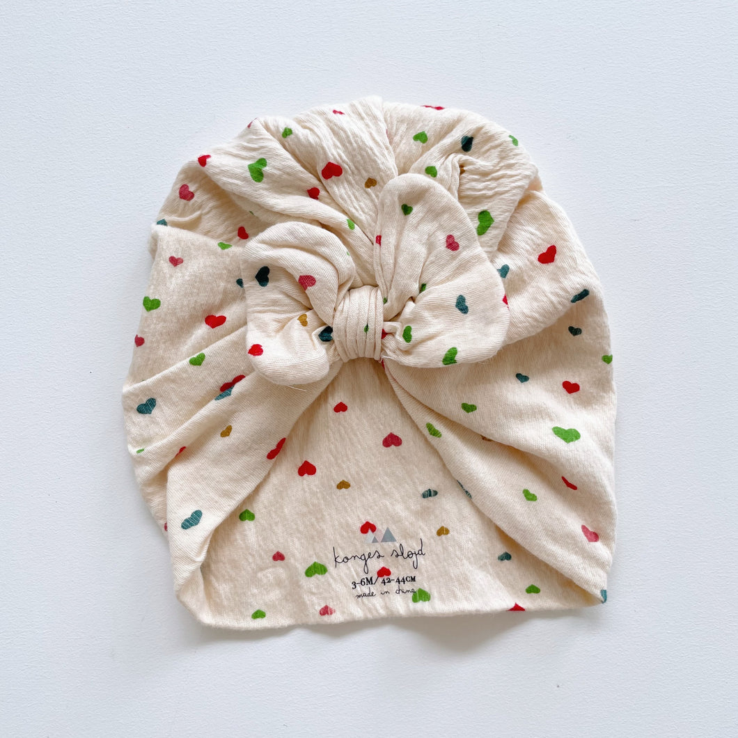 Konges Sløjd Organic Turban Hearts (3-6m)