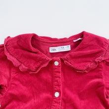 Load image into Gallery viewer, Zara Maroon Cord Long Sleeve Dress (5y)
