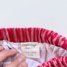 Load image into Gallery viewer, Child of Mine Linen Bloomers Red Stripes (6-12m)
