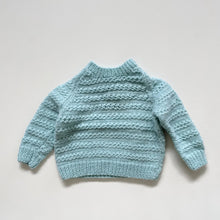 Load image into Gallery viewer, Handmade Wool Jumper Blue (3-6m)
