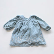 Load image into Gallery viewer, Baby Gap L/S Blue Embroidered Cord Tunic Dress (6-12m)
