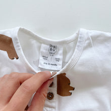 Load image into Gallery viewer, BABU Organic Bear Romper (6-12m)
