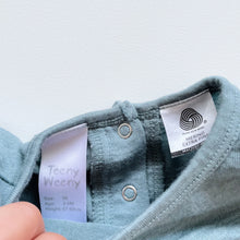 Load image into Gallery viewer, Teeny Weeny Merino L/S Top Pants Mint / Tiger (3-6m)
