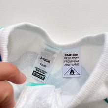 Load image into Gallery viewer, Bonds Terry Romper Green /Blue Waves NWOT (0-3m)
