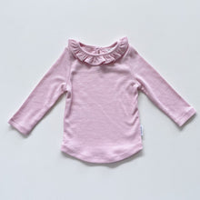 Load image into Gallery viewer, Country Road Ribbed L/S Top Pink / Ruffles (3-6m)
