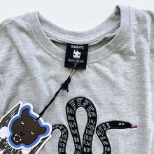 Load image into Gallery viewer, Band of Boys L/S Organic Tee Grey Marle Snake Long Line NEW (7y)
