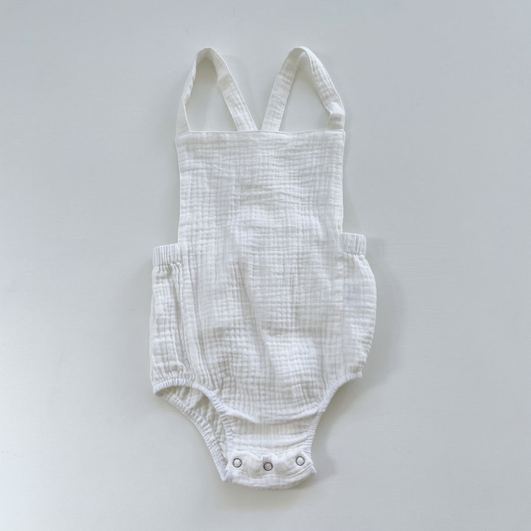Marlee + Jo Muslin Romper White (2y)