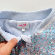 Load image into Gallery viewer, Seed Heritage  Sequin Bomber Jacket Blue (7y)
