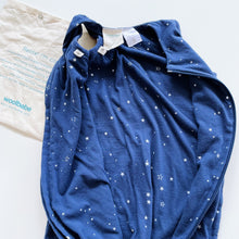 Load image into Gallery viewer, Woolbabe Organic/Merino Sleep Suit  Navy/Stars (1y)
