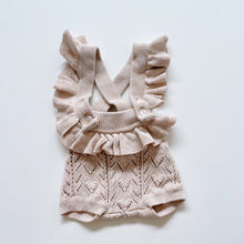 Load image into Gallery viewer, Jamie Kay Frilly Knit Romper Oatmeal (1y)
