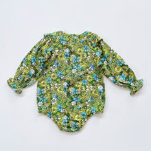 Load image into Gallery viewer, Rock Your Baby Romper Green Liberty Floral NEW (12-18m)
