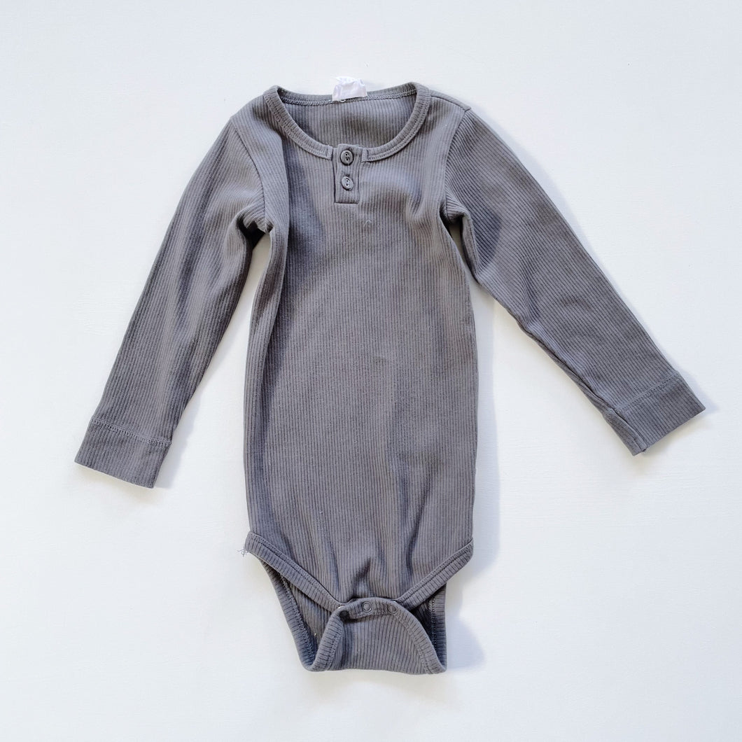Jamie Kay Organic Rib L/S Bodysuit Green (2y)