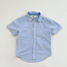 Load image into Gallery viewer, H&amp;M Blue Vertical Stripe Shirt (4-5y)
