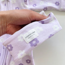 Load image into Gallery viewer, Country Road Organic  All-In-One + Headband Purple Floral (0-3m)
