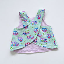 Load image into Gallery viewer, Handmade Reversible Owls Top (1-2y)
