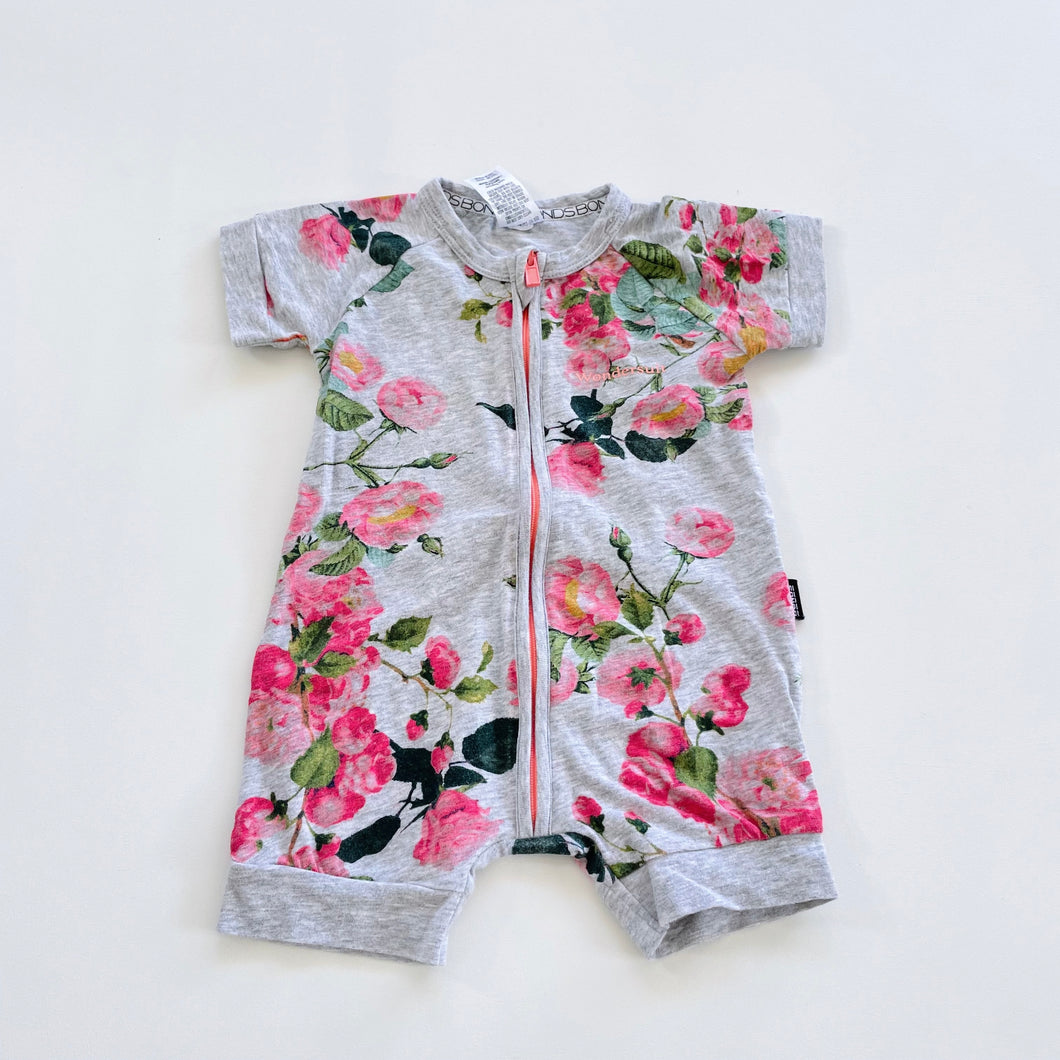 Bonds Short Wondersuit Roses (3-6m)