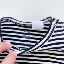 Load image into Gallery viewer, Cotton On Romper Black / White Stripe (6-12m)
