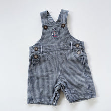 Load image into Gallery viewer, JoJo Maman Bébé Stripe Overalls (3-6m)
