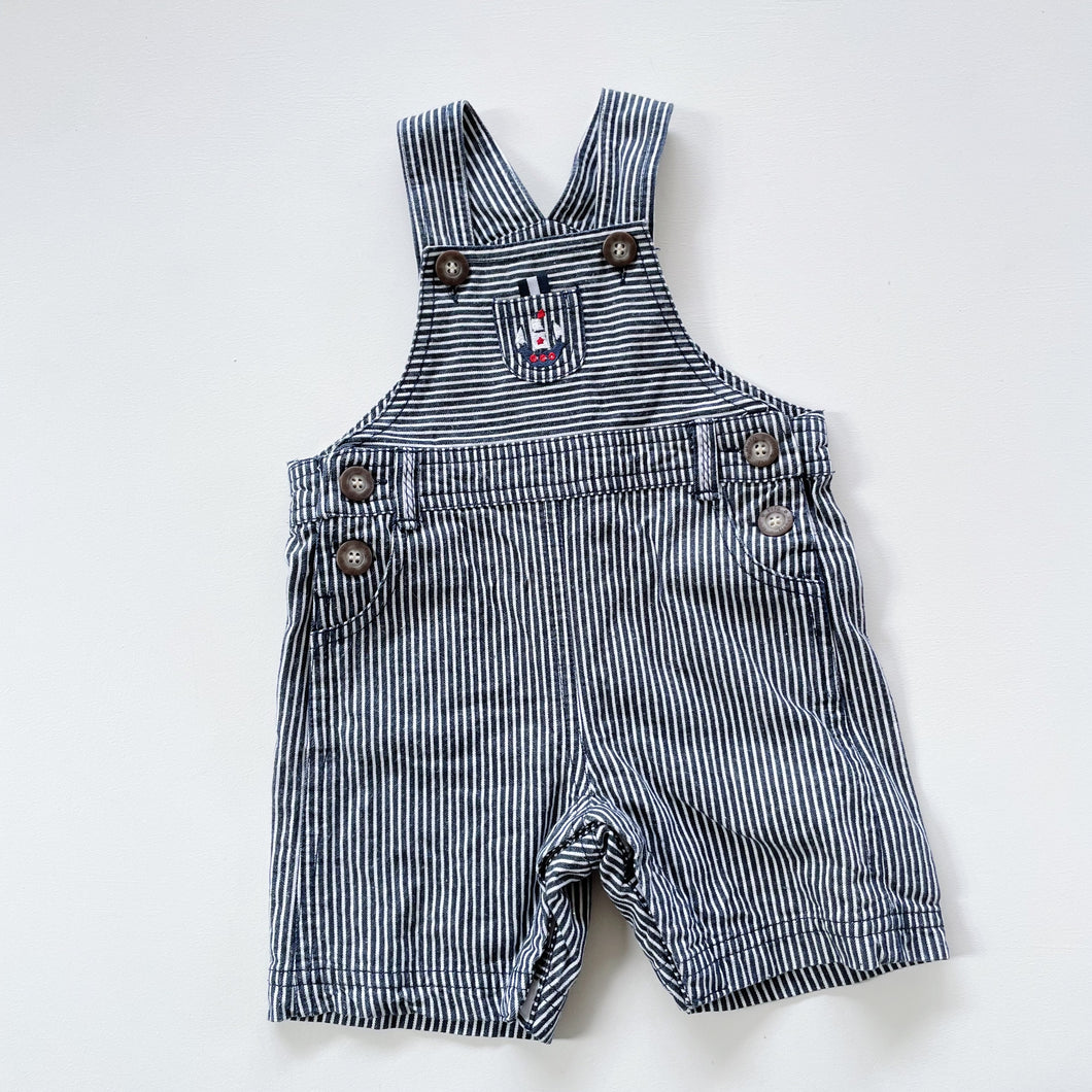 JoJo Maman Bébé Stripe Overalls (3-6m)