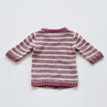 Load image into Gallery viewer, Nature Baby Organic Cotton Knit Jumper Pink/Beige Stripe (6-12m)
