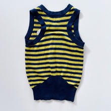 Load image into Gallery viewer, Merino Vest Yellow/ Navy Stripes (7-8y)
