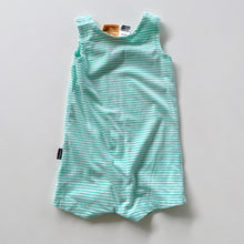 Load image into Gallery viewer, Bonds Romper Turquoise Stripes (3-6m)
