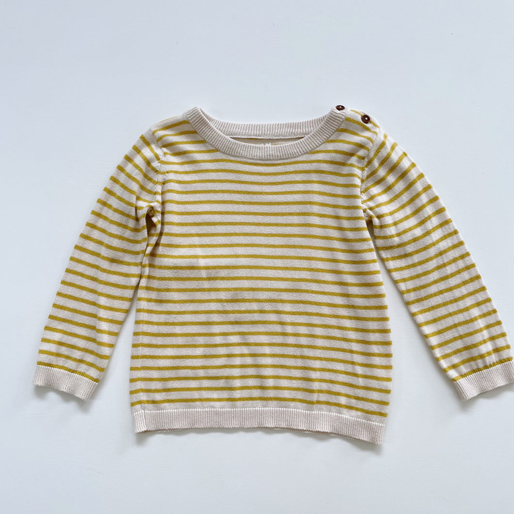 Nature Baby Yellow Stripe Light Organic Cotton Knit (3y)