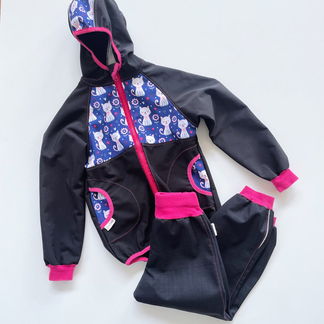 Octokids Wet Weather Gear Black/Pink (5y)