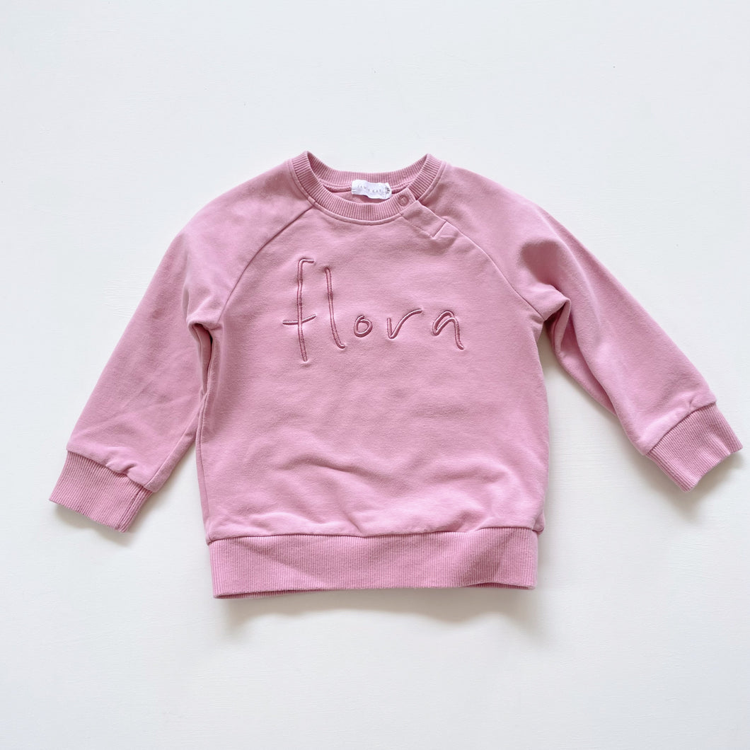 Jamie Kay Organic Jumper Pink Flora (2y)