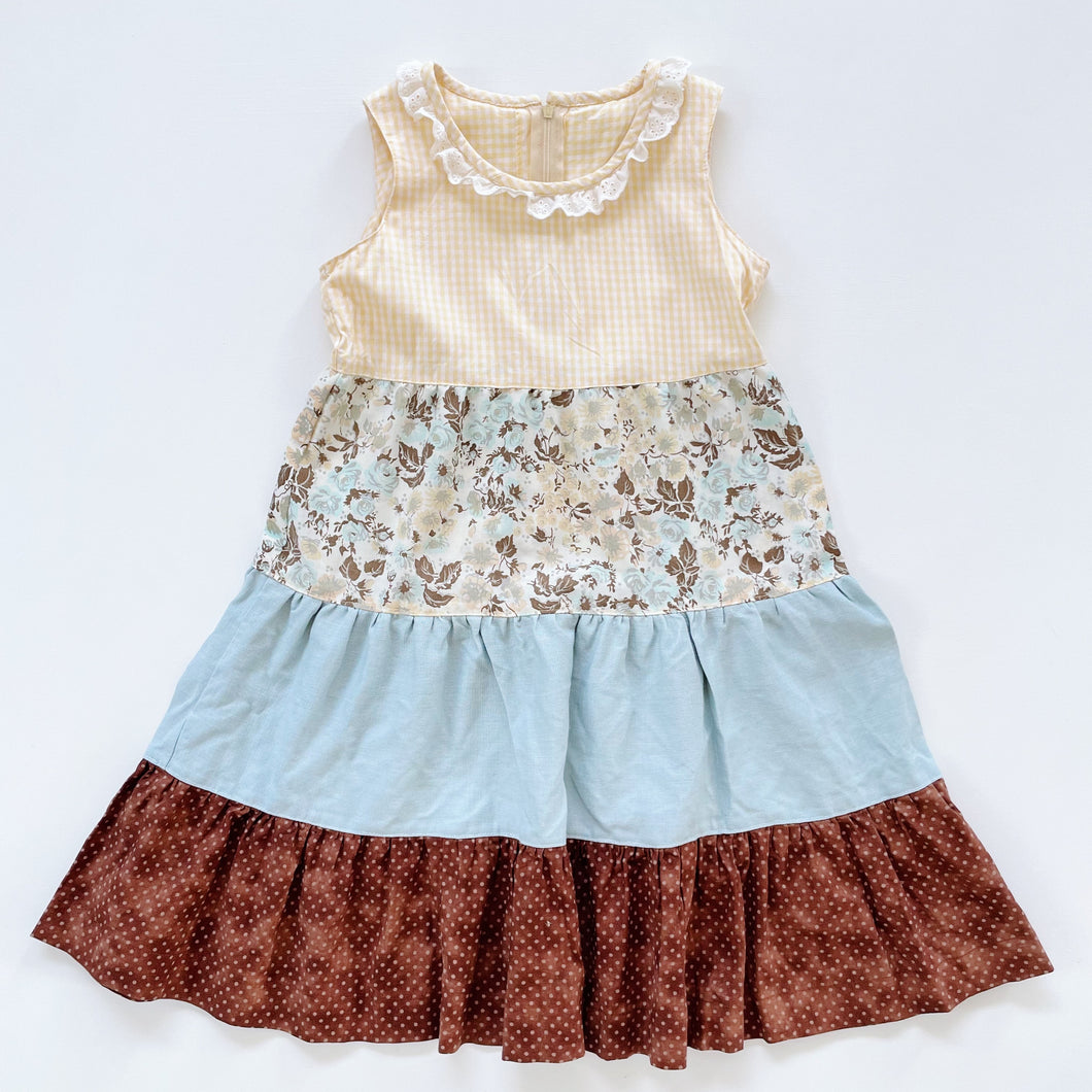 Beautiful Handmade Tiered Dress (6-7y)