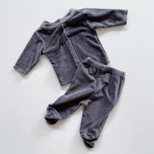 Load image into Gallery viewer, Vintage DP am Grey Velour Set (3m)
