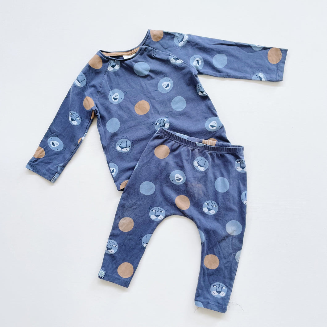 Next Pants + Top Animals Dark Blue (9-12m)