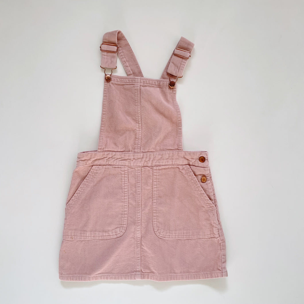 Pink Cord Pinafore Dress (7y)