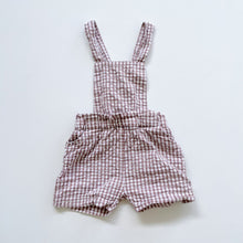Load image into Gallery viewer, Nature Baby Organic Shortalls Pink Gingham (6-12m)
