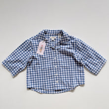 Load image into Gallery viewer, Elma Blue Gingham Shirt NEW (4-6y)
