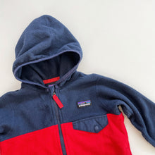 Load image into Gallery viewer, Patagonia Fleece Zip Hoodie Blue/Red (2y)
