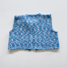 Load image into Gallery viewer, Handmade Wool Vest Blue Marble (2-3y)
