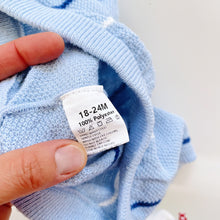 Load image into Gallery viewer, Knitted Tee + Shorts Set Blue Stripes (2y)
