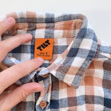 Load image into Gallery viewer, Flannel Shirt Rust/Blue Check (4y)
